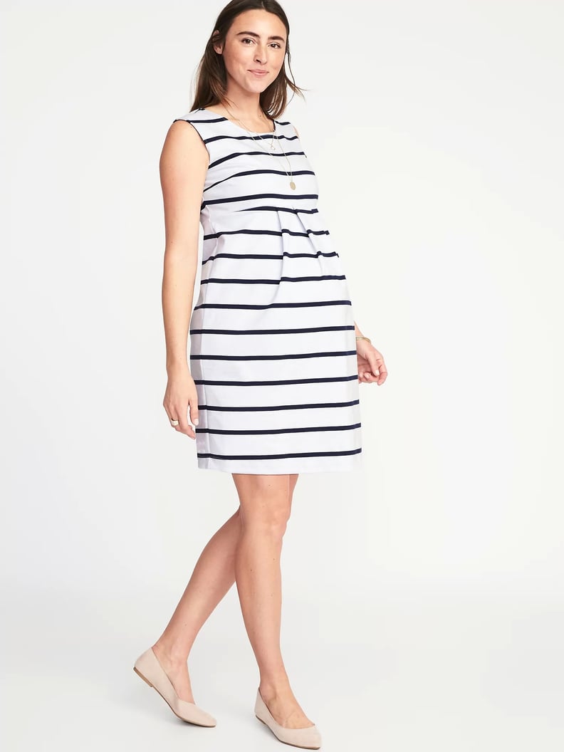 Navy and White Striped Dress