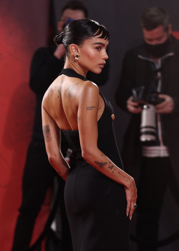 Zoë Kravitz's Crescent Moon, Star, and "Être Toujours Ivre" Tattoos