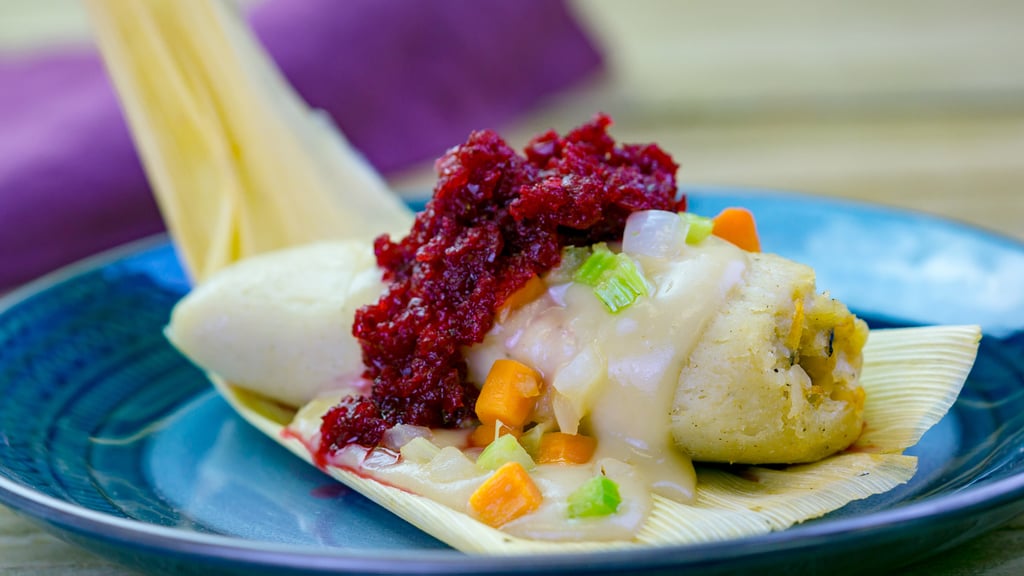 Turkey and Stuffing Tamale With Cranberry Relish