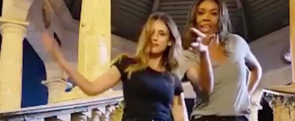 Gabrielle Union and Jessica Alba Lil Bebe Dance Video