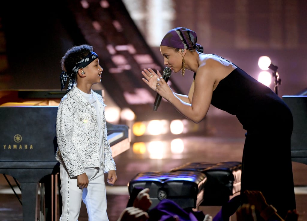 Alicia Keys With Her Sons at 2019 iHeartRadio Music Awards