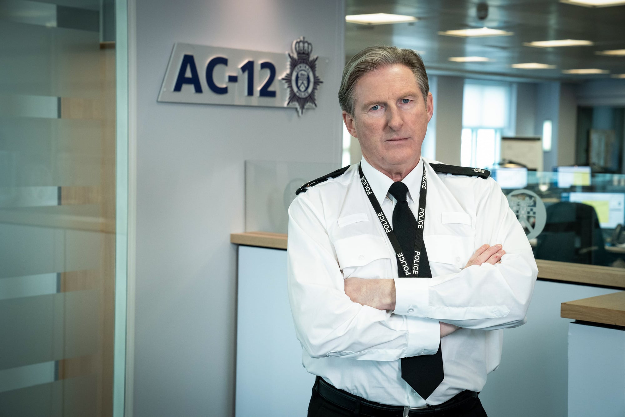 WARNING: Embargoed for publication until 00:00:01 on 23/03/2021 - Programme Name: Line of Duty S6 - TX: n/a - Episode: Line Of Duty - Generics (No. n/a) - Picture Shows:  Superintendent Ted Hastings (ADRIAN DUNBAR) - (C) World Productions - Photographer: Steffan Hill