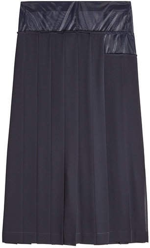 Victoria Beckham Pleated Skirt With Mesh Panel