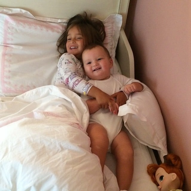 Joseph Kushner enjoyed a morning snuggle in his big sister, Arabella, in her bed.
Source: Instagram user ivankatrump