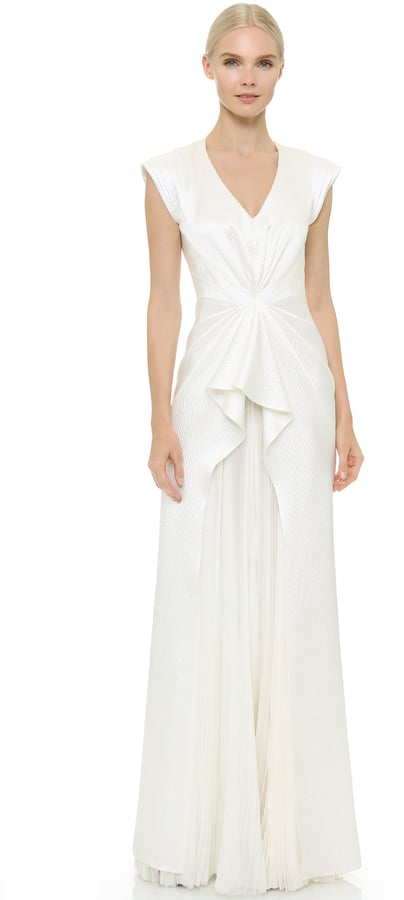 J. Mendel Monika Sleeveless V-Neck Gown (Sold Out)