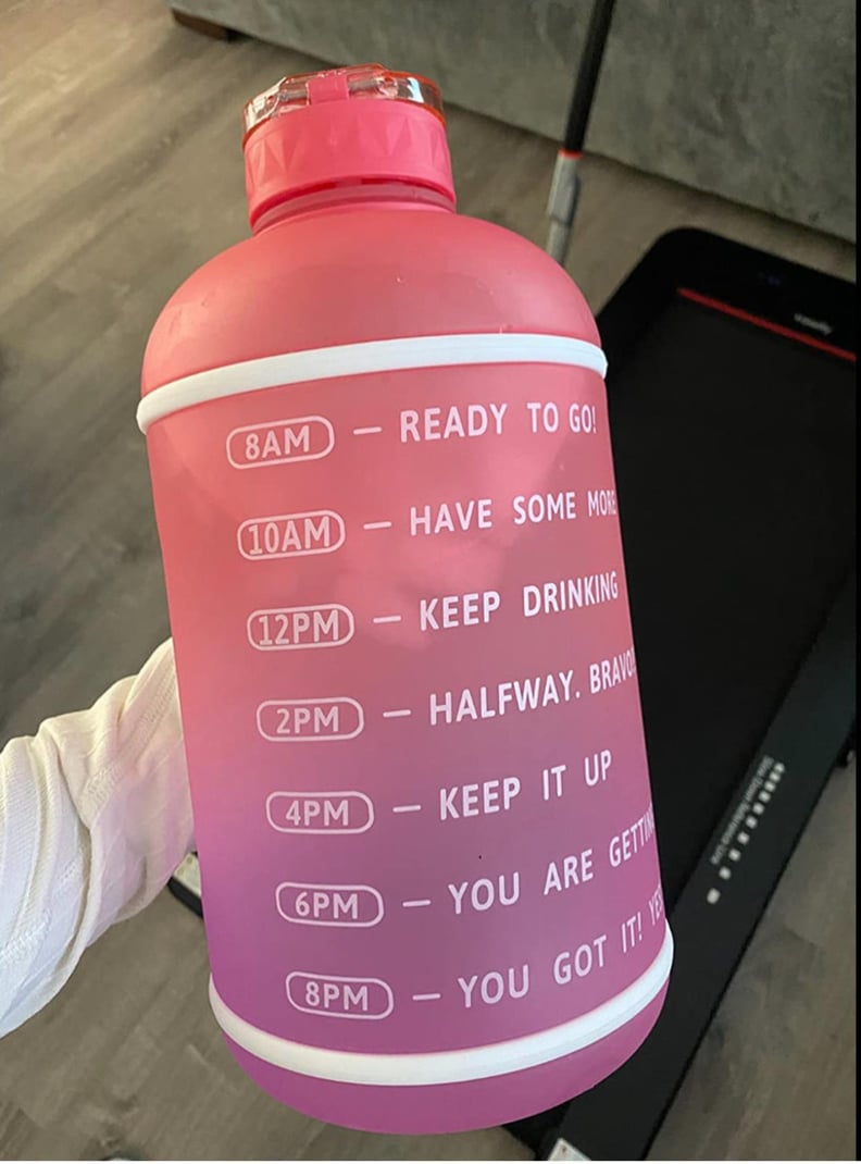 1 Gallon Motivational Water Bottle, Pink Ombre