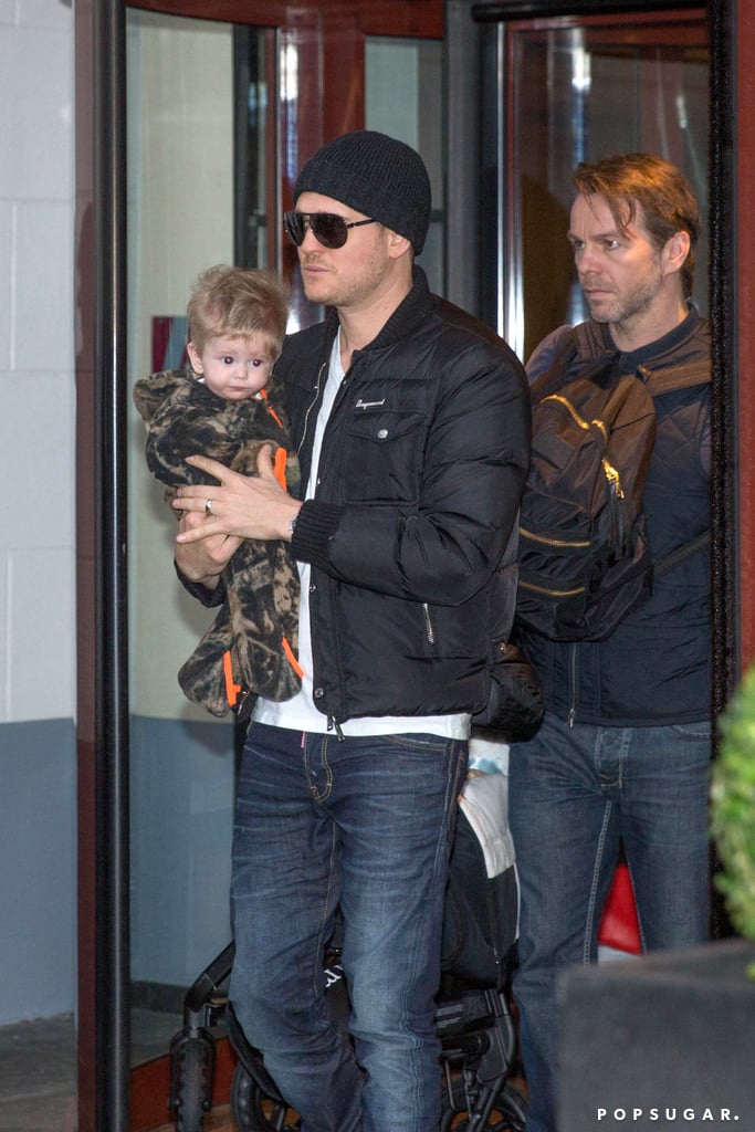 Michael Buble With Baby Noah in Amsterdam