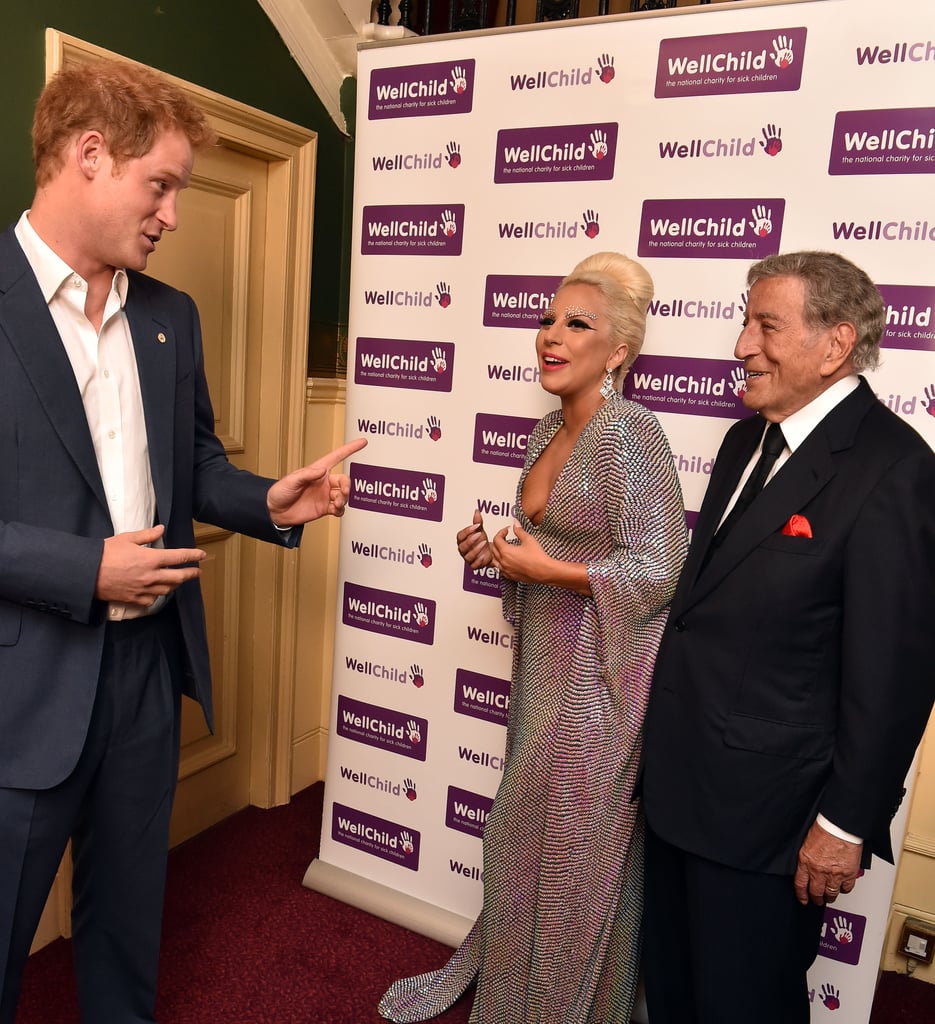 Prince Harry and Lady Gaga at the WellChild Gala in London