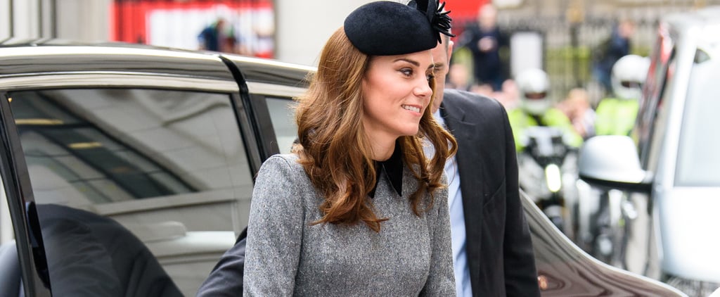 Kate Middleton's Gray Coat Was Artfully Chosen to Complement the Queen's Outfit