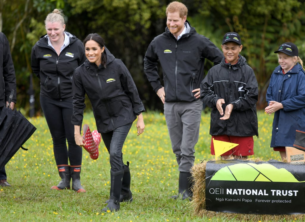 Prince Harry and Meghan Markle Toss Rainboots in New Zealand