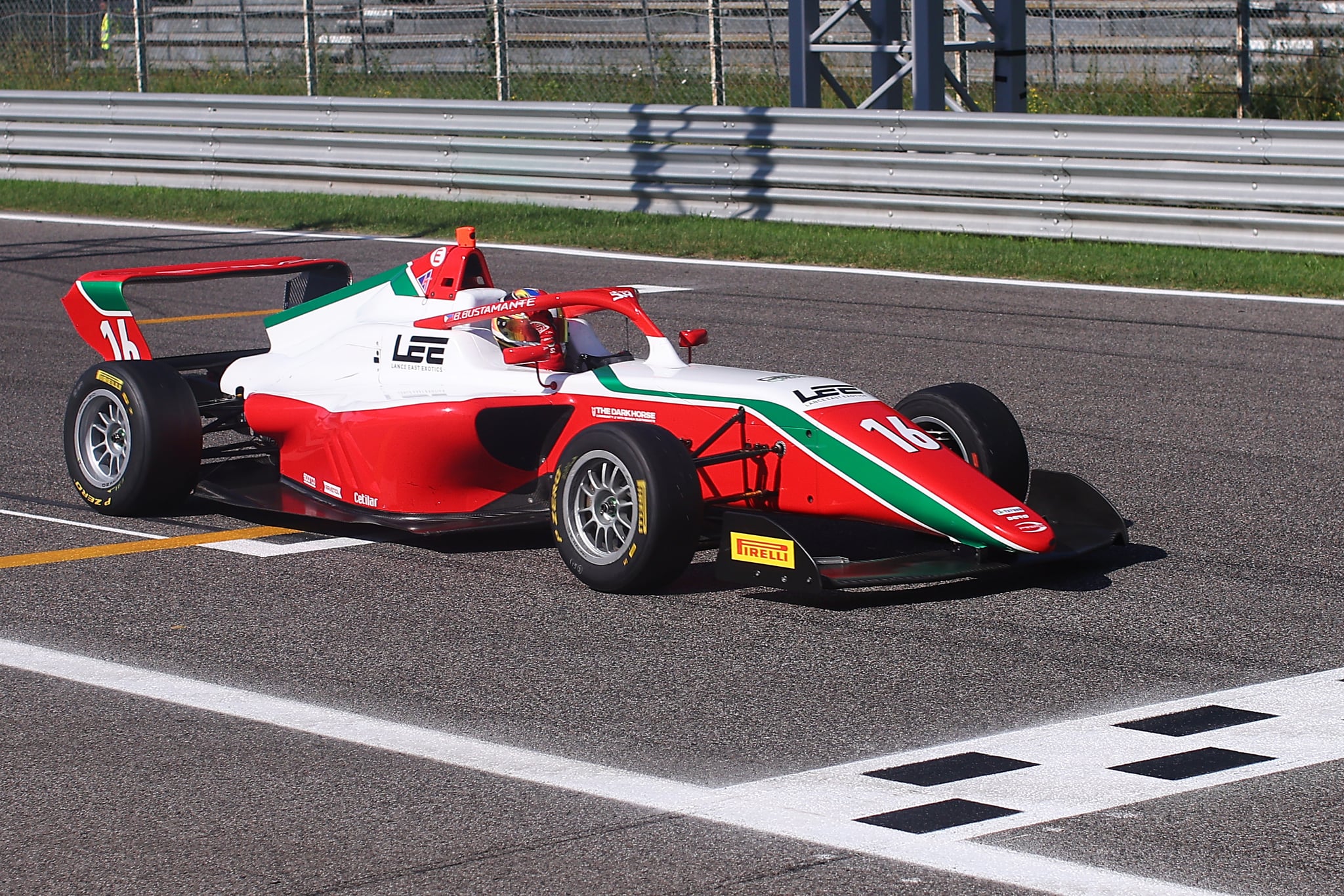 MONZA, ITALY - JULY 09: Race winner Bianca Bustamante of Philippines and PREMA Racing (16) takes the chequered flag during race 3 of the F1 Academy Series Round 5:Monza at Autodromo Nazionale Monza on July 09, 2023 in Monza, Italy. (Photo by Eric Alonso - Formula 1/Formula 1 via Getty Images)