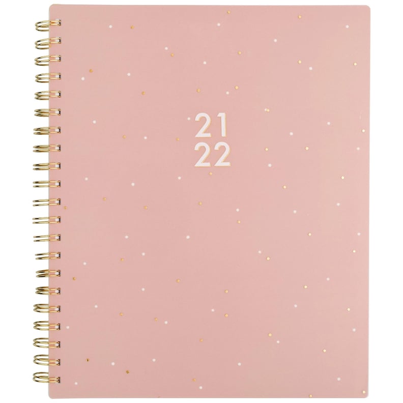 For the Millennial Pink Aesthetic: Sugar Paper Frosted Plastic Wirebound 2021-22 Academic Planner