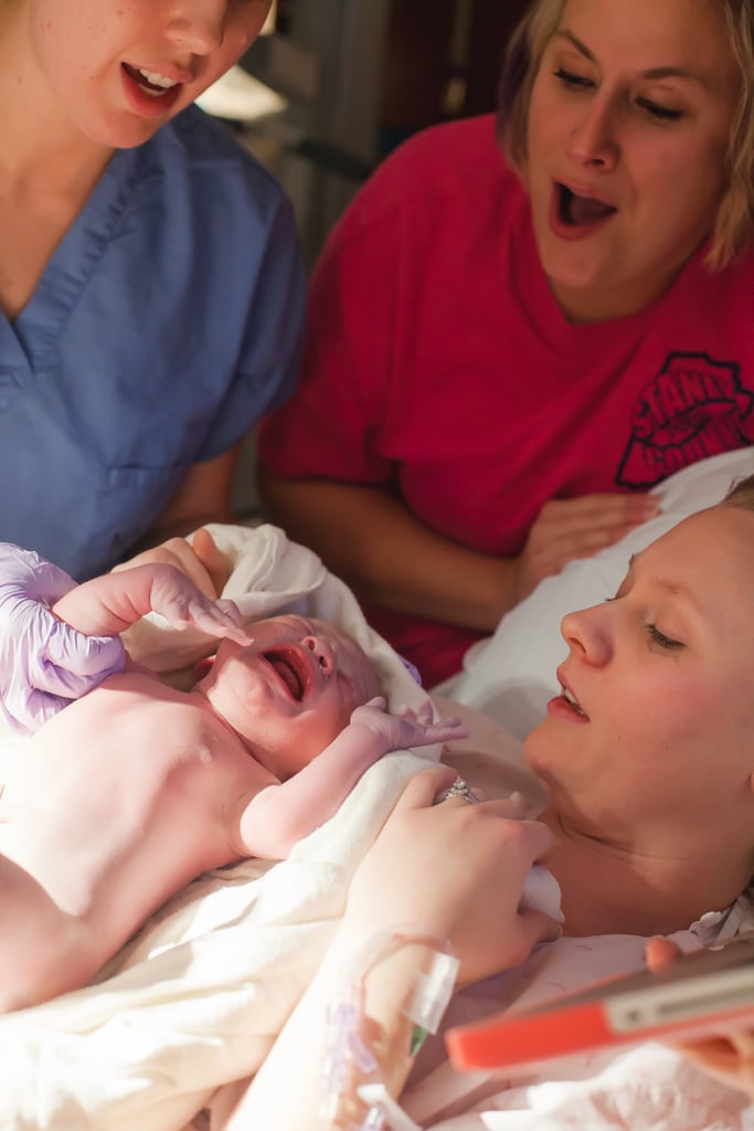Photos of Military Birth Witnessed Over Skype