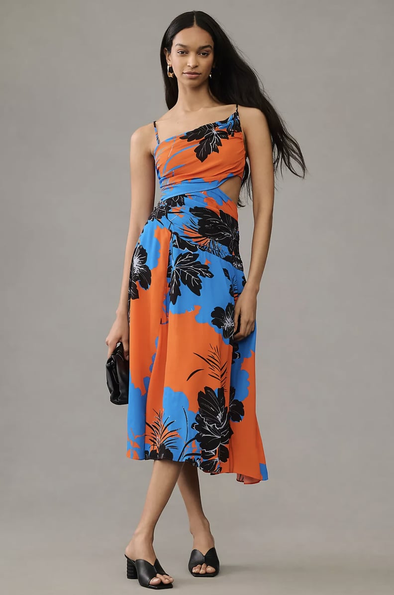 Best Printed Midi Dress With Cutouts