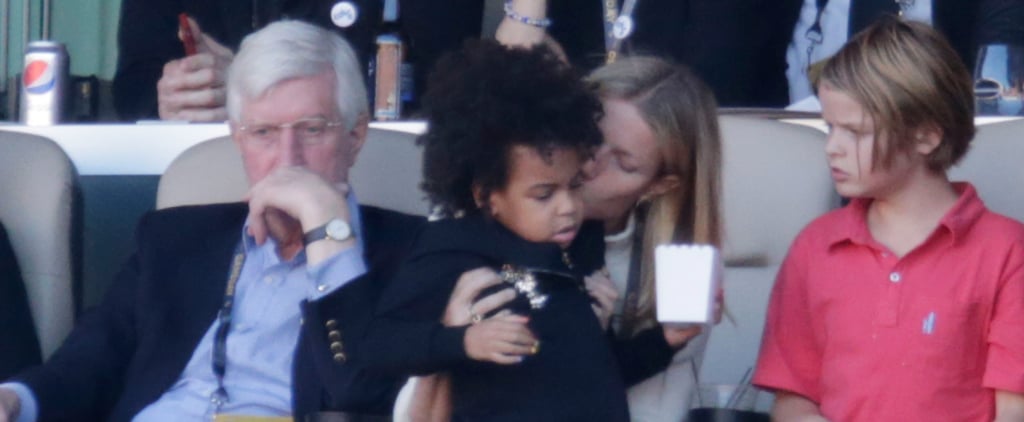 Gwyneth Paltrow Babysitting Blue Ivy at the Super Bowl 2016