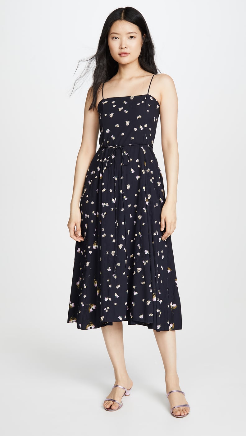 miami midi dress Meet Me in Miami Tropical Motif-Print Midi Dress, Soft Pink / M