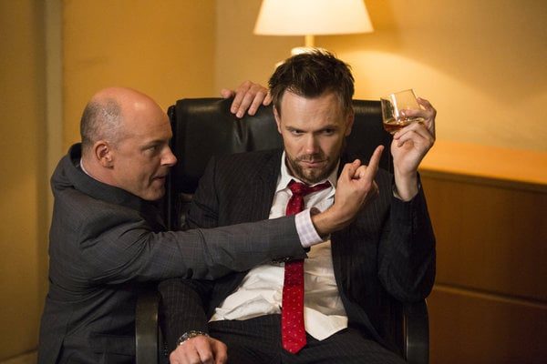 Rob Corddry guest-stars as Alan Connor alongside Joel McHale as Jeff.