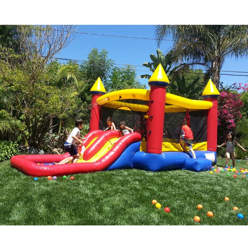 Kiddo 12" x  19"  Bounce House With Water Slide and Air Blower
