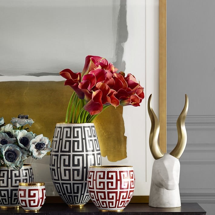 Greek Key Cloisonne Vase