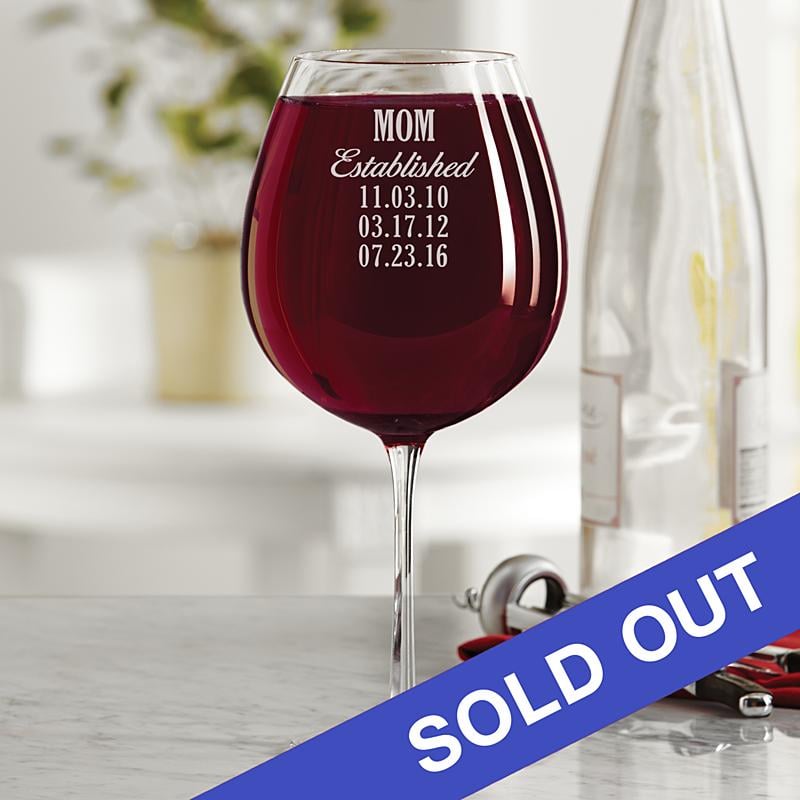 Mom Established Colossal Wine Glass