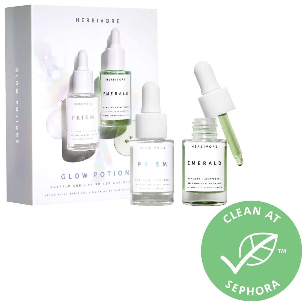 Herbivore Glow Potions Emerald CBD + Prism 12% AHA Glow Duo