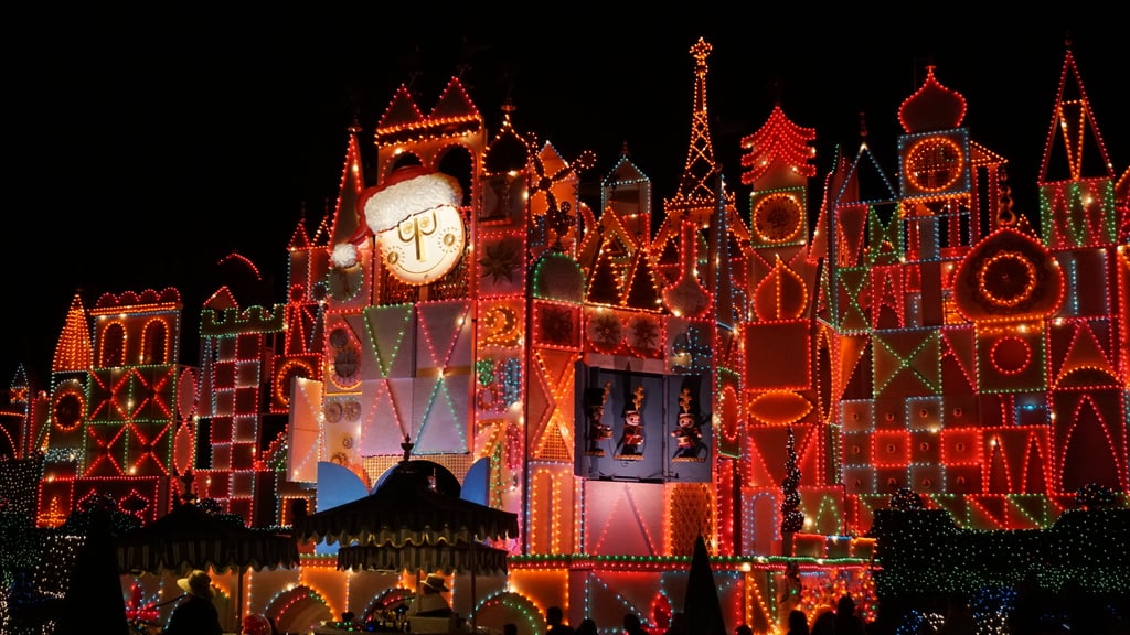 The ride transforms into It's a Small World Holiday.
