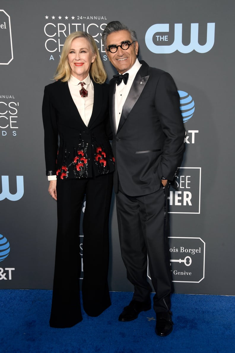 Eugene Levy and Catherine O'Hara at the 2019 Critics' Choice Awards