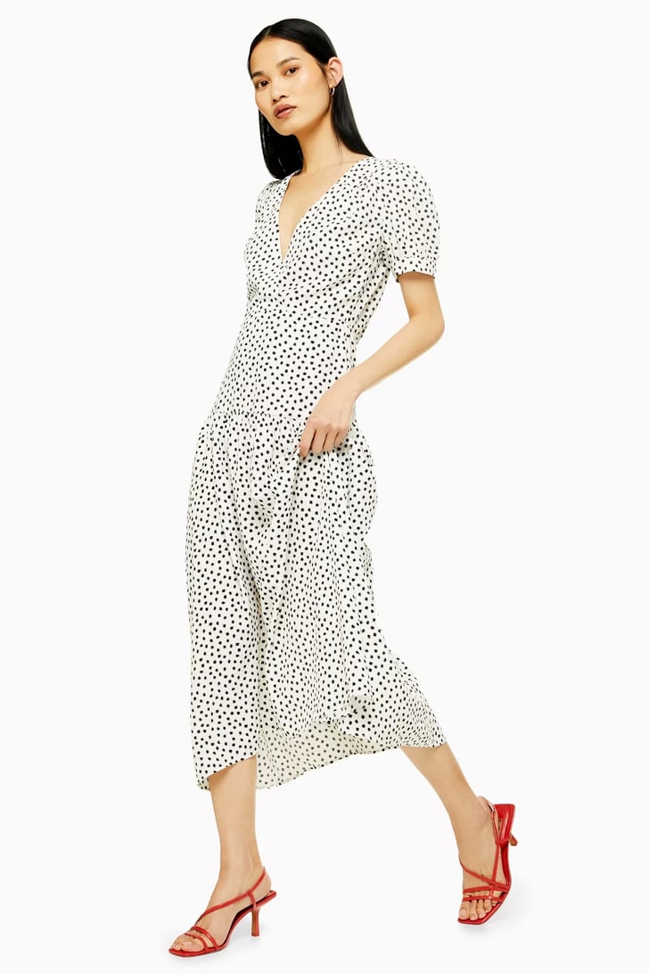 Black and White Starlight Spot Smock Dress Best Polka Dot