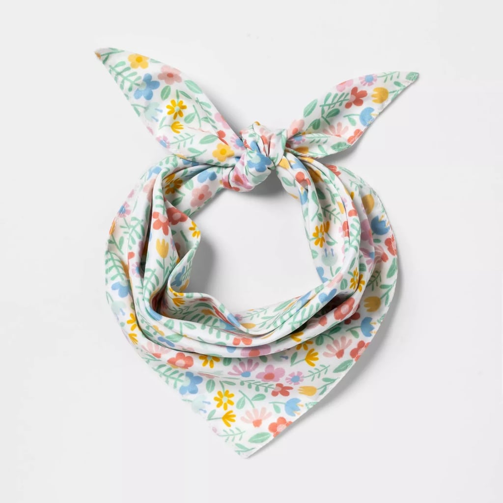 Boots & Barkley Floral Print Tie Dog Bandana — D Suede