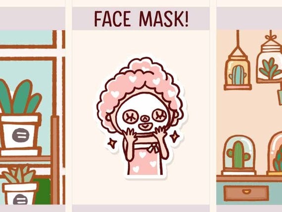 Cute Face Mask Sticker