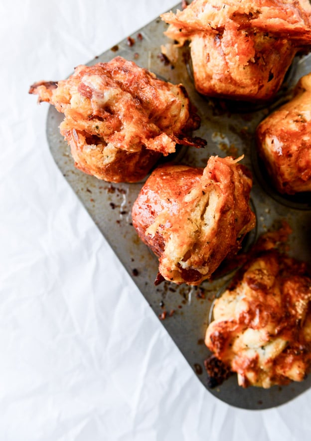 Pepperoni Pizza Pull-Apart Muffins