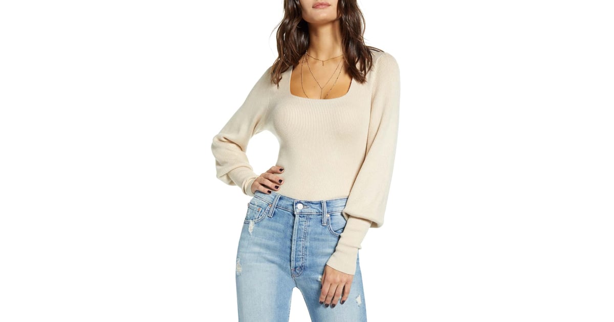 Wayf Square Neck Ribbed Sweater | New Nordstrom Products August 2019 ...