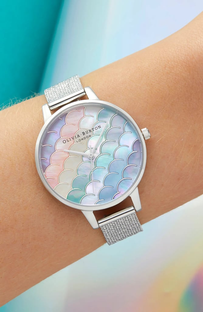 A Stylish Timepiece: Olivia Burton Under the Sea Mermaid Tail Bouclé Mesh Watch
