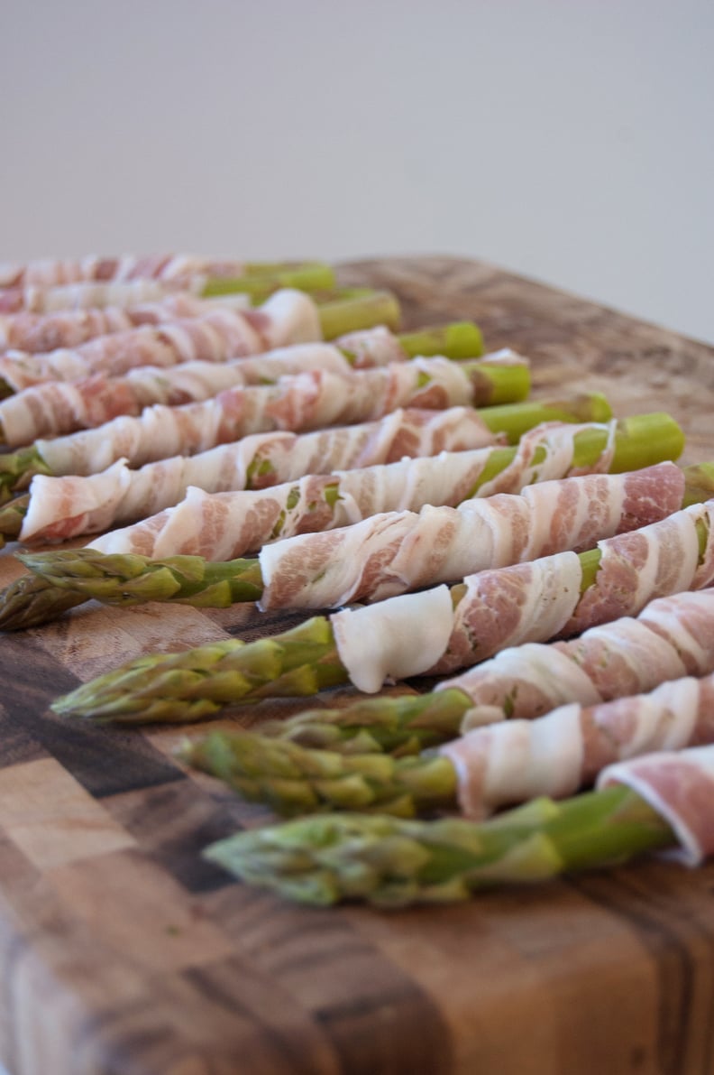 Wrap asparagus in pancetta.