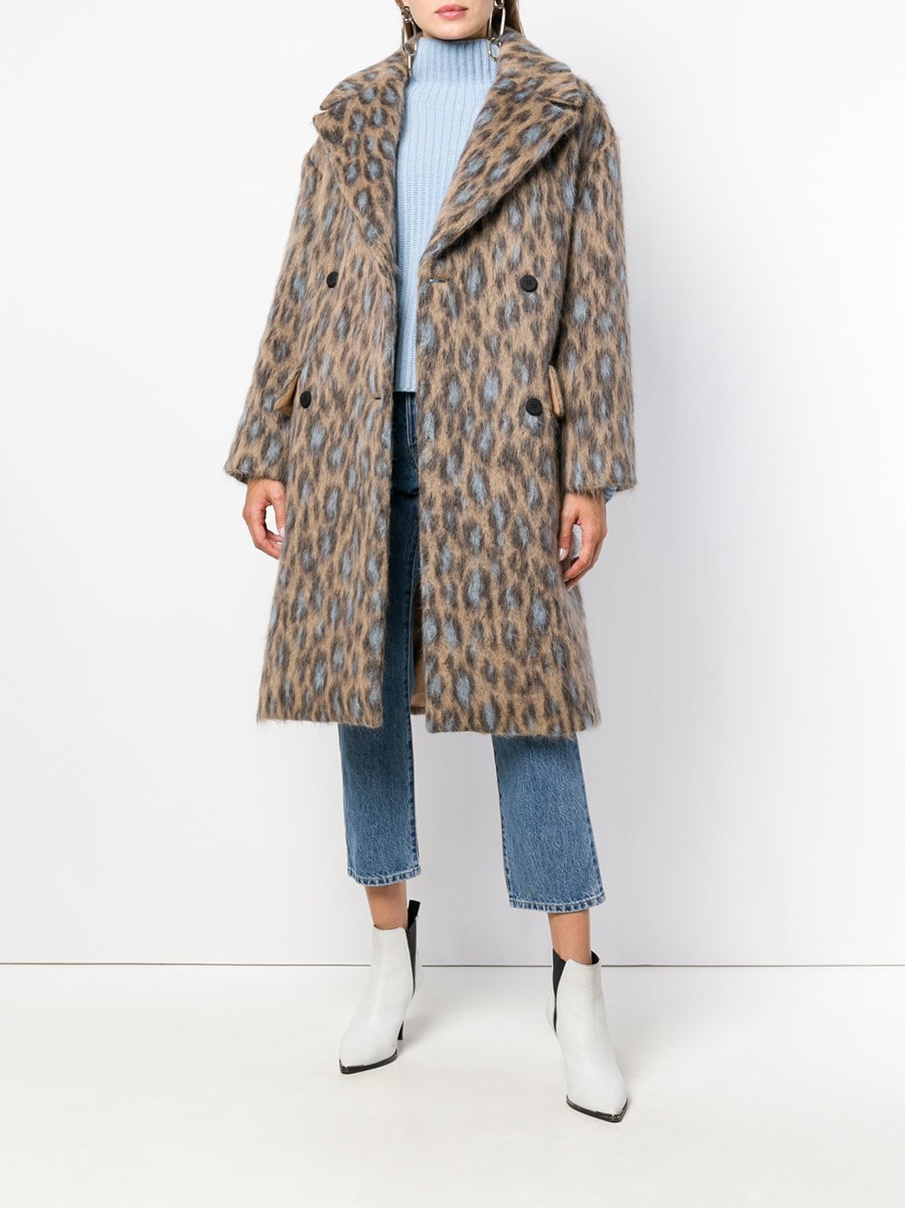 kenzo leopard print coat