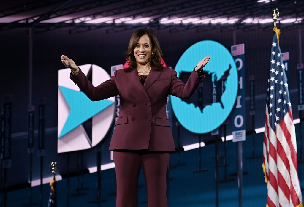 The Meaning Behind Kamala Harris's Plum Pantsuit at the DNC