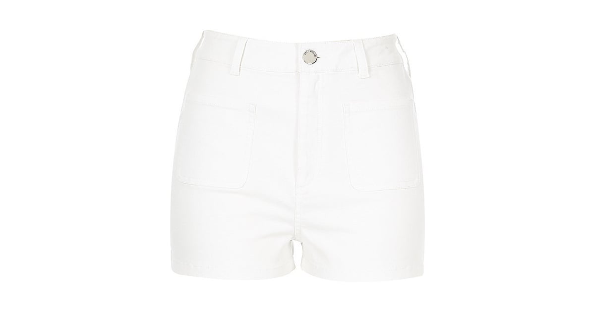 River Island Womens White high waisted shorts ($40) | Bella Hadid ...