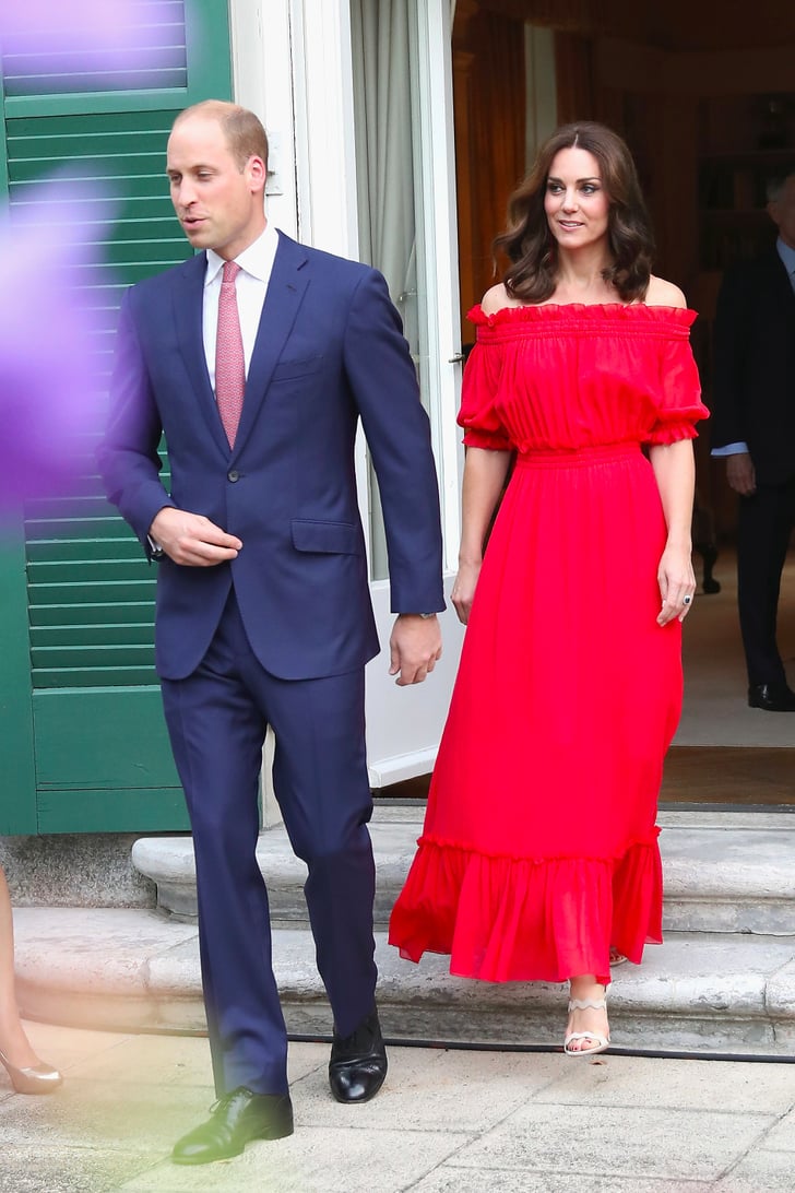 Kate Middleton Red Alexander McQueen Maxi Dress | POPSUGAR Fashion