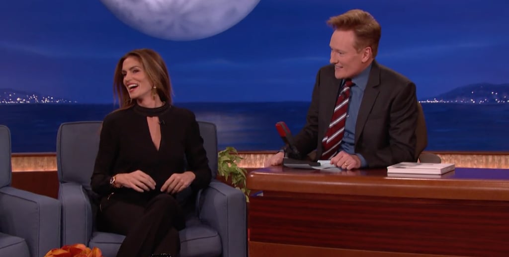 Cindy Crawford Hair Flip on Conan
