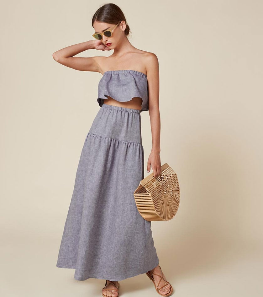 "When it's too hot out and there's hardly any hope for looking like you put any thought into your outfit, I'm reaching for this Reformation Dianna two-piece ($248). It goes from errands to the beach to dinner out with the switch of shoes and accessories. Plus, each piece is also pretty great on its own." — HWM