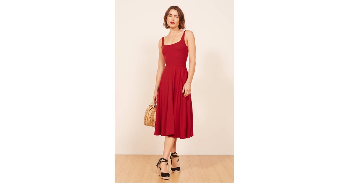 Reformation rou midi fit & flare dress 2025