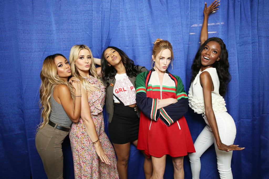 Pictured: Vanessa Morgan, Kirbie Johnson, Candice Patton, Caity Lotz, and Ashleigh Murray