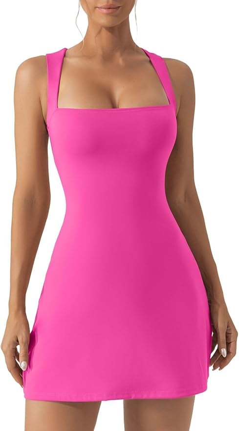 Qinsen Square Neck Bodice Dress