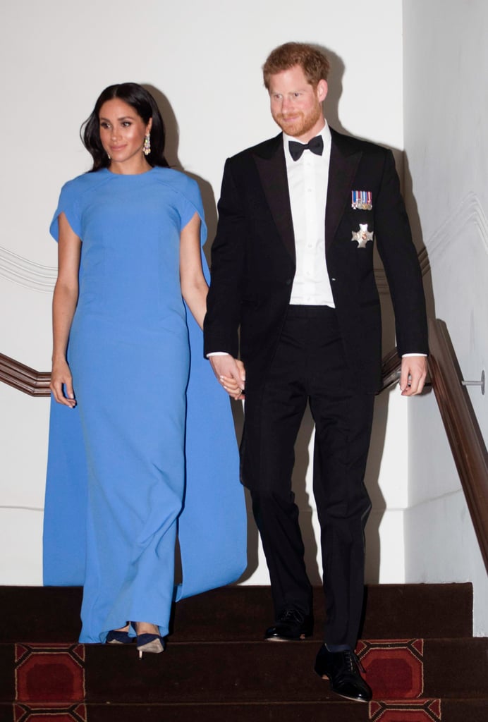 October 2018: Prince Harry and Meghan Markle at a State Dinner in Fiji