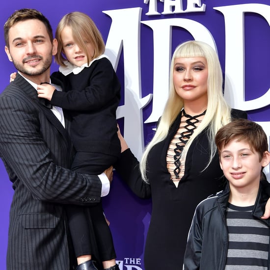 Christina Aguilera and Family at The Addams Family Premiere
