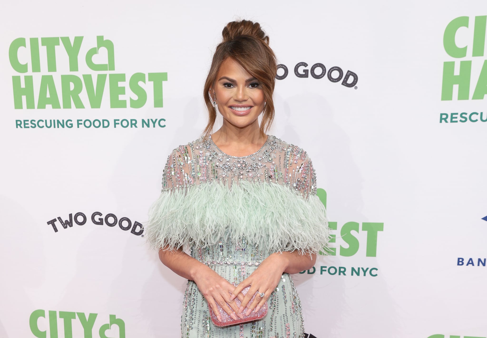 NEW YORK, NEW YORK - APRIL 26: Chrissy Teigen attends the City Harvest Presents The 2022 Gala: Red Supper Club at Cipriani 42nd Street on April 26, 2022 in New York City. (Photo by Dimitrios Kambouris/Getty Images for City Harvest)