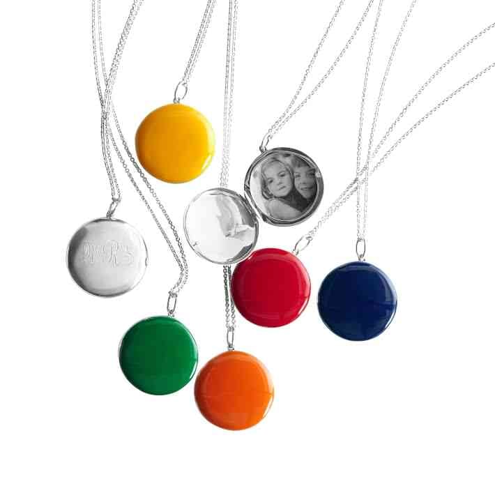 Mark & Graham Enamel Locket Necklace