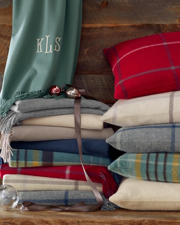 Hill Wool & Cashmere Throw and Pillow Cover Best Hostess Gifts