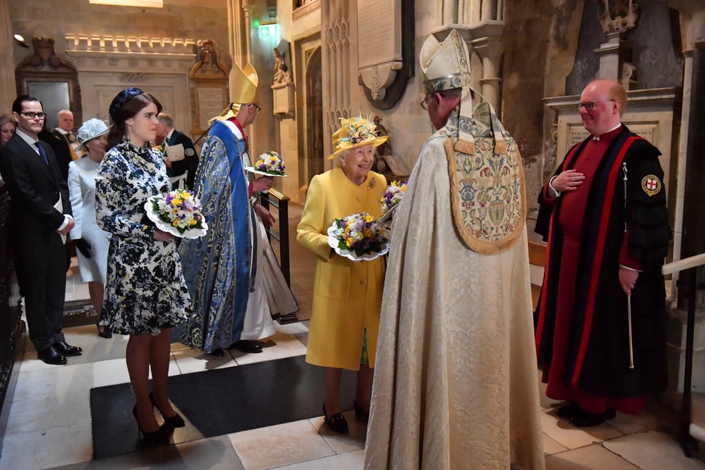 Princess Eugenie Queen Elizabeth II at Maundy Service 2019