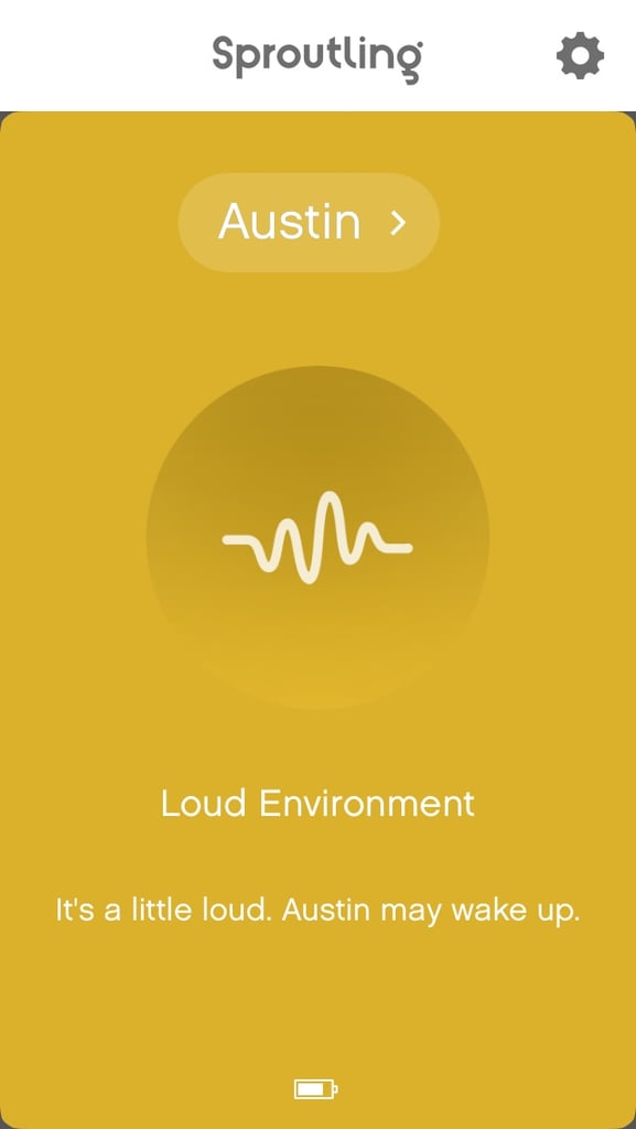 The app provides insights about the environment of baby's nursery.
Source: Sproutling